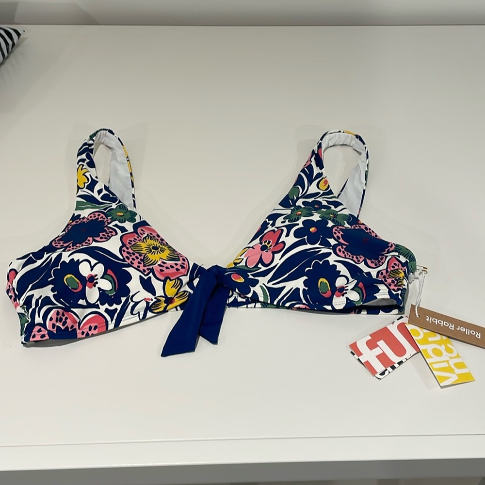 NWT Roller Rabbit Bikini Top Sz XL